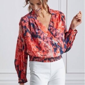 Soft Surroundings Rioja Crossover Wrap Blouse‎ Size XS